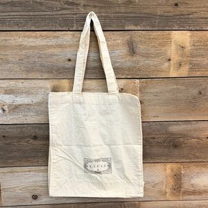 Gucci Cream Canvas Tote Bag